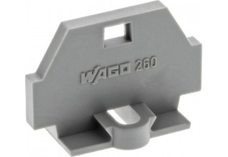 260-361, Торцевая пластина с фланцем, серая 260-361, Торцевая пластина с фланцем, серая